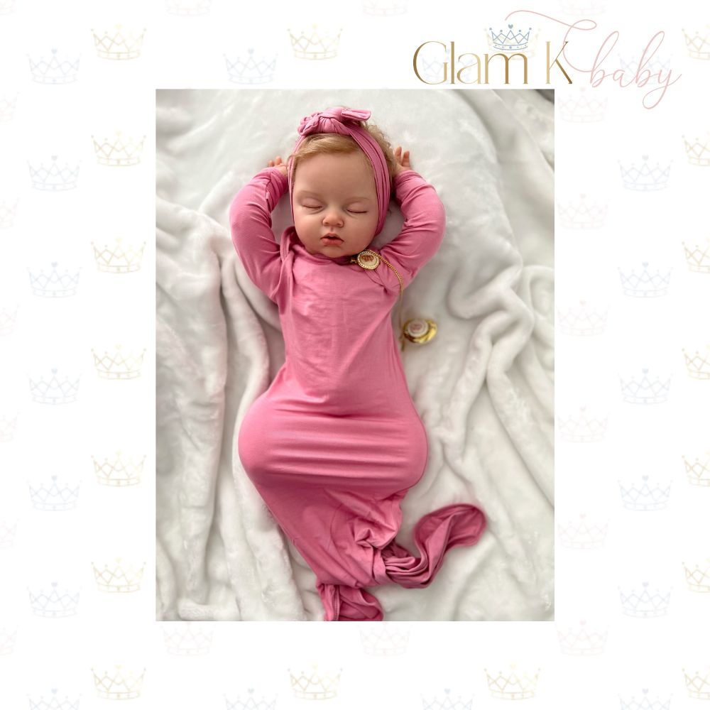 Madison-Mommy Labor & Delivery/Nursing Gown & Matching Knotted Gown