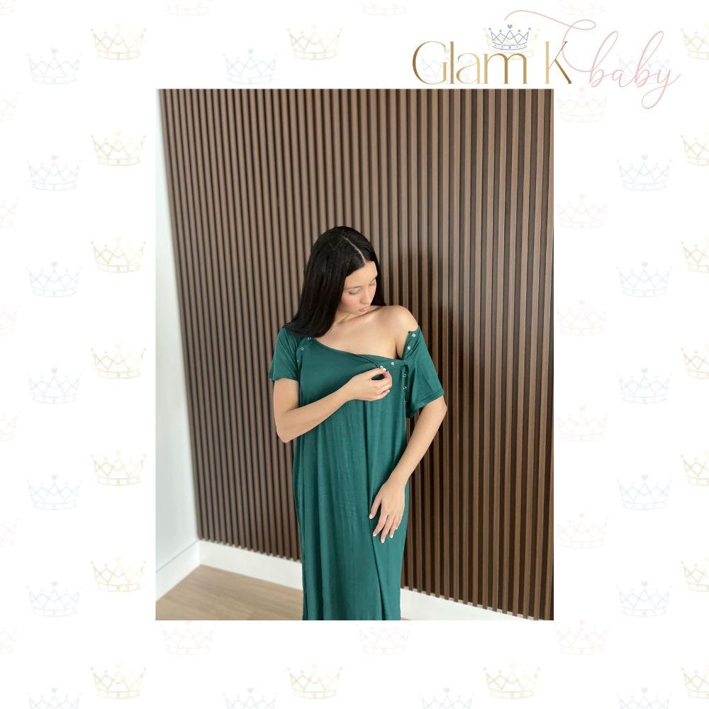 Samir-Mommy Labor & Delivery/Nursing Gown & Matching Knotted Gown