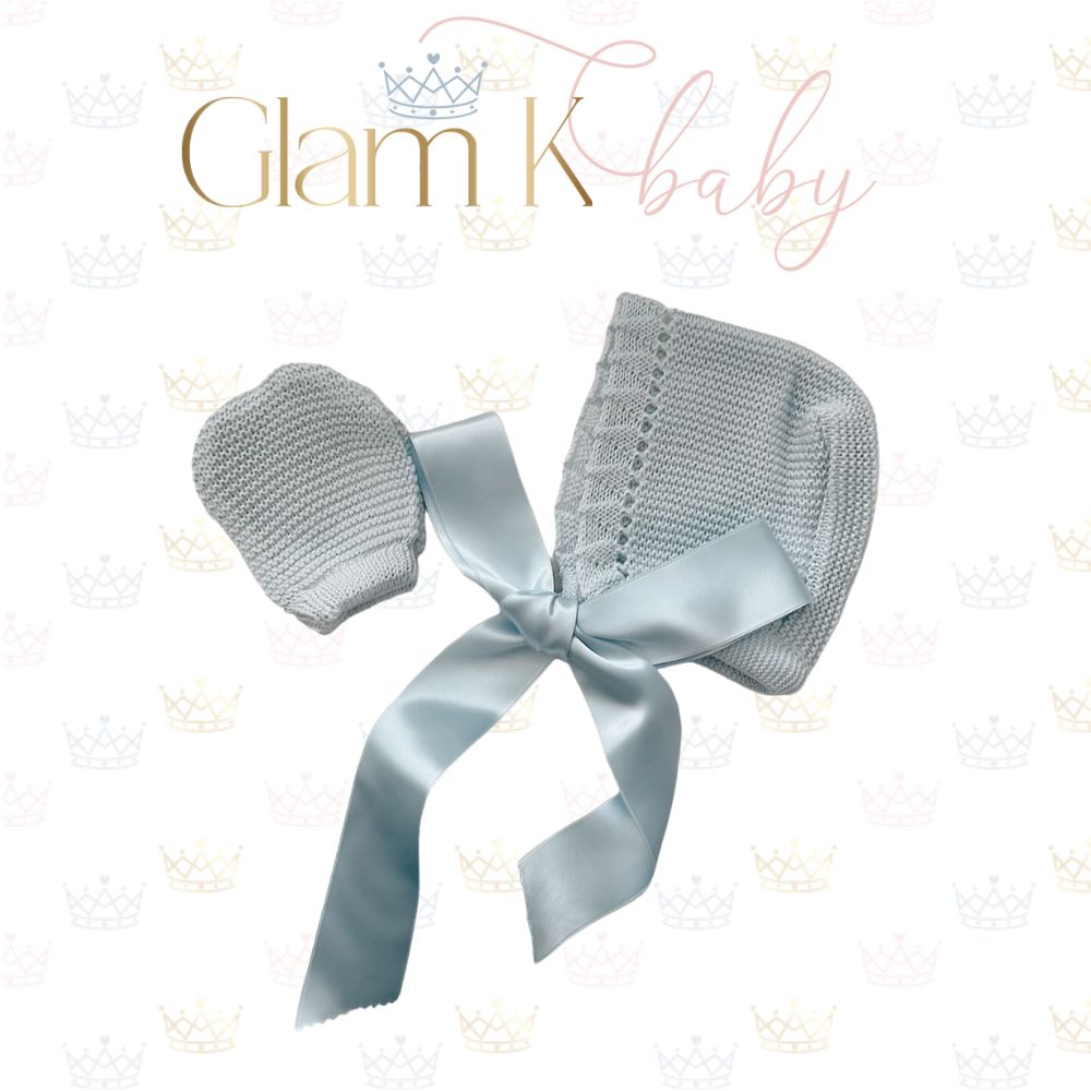 Bonnet Hat & Mittens Set