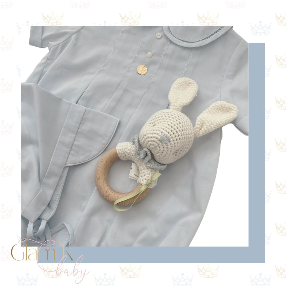 Bunny Bamboo Crochet Woodring Rattle