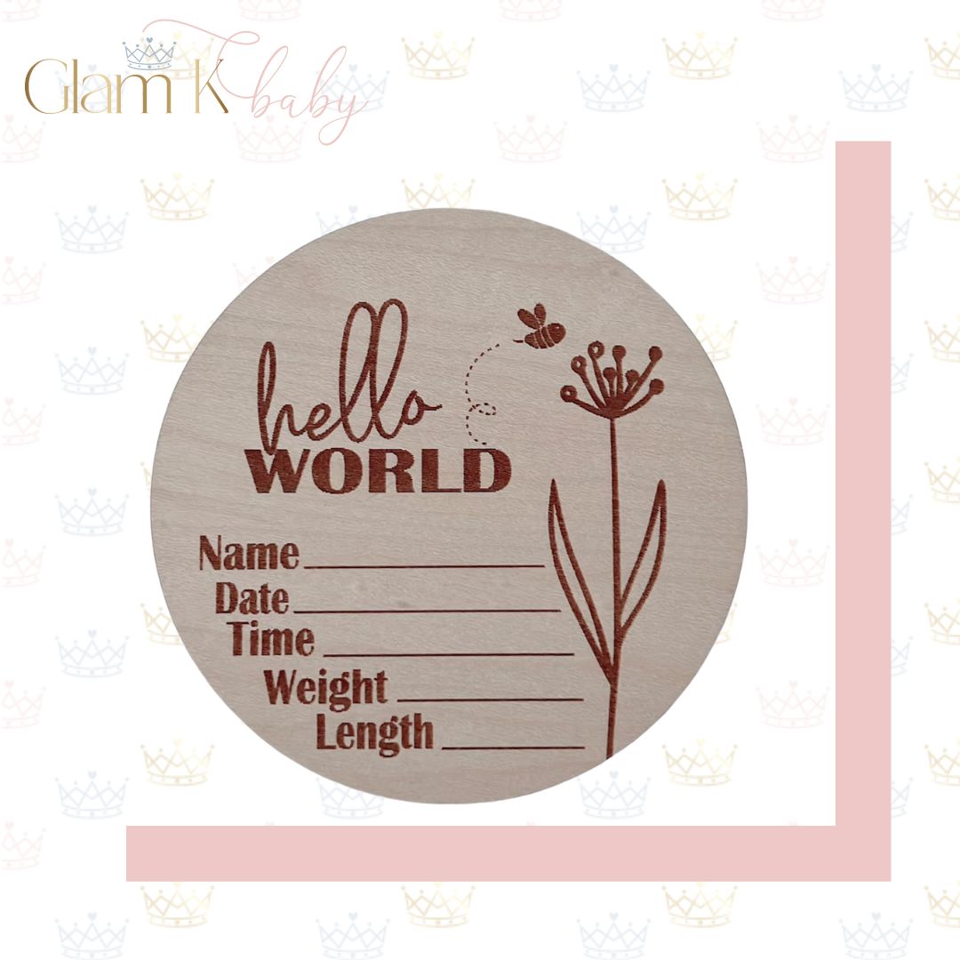 Birth Announcement Wood Stat Plaque