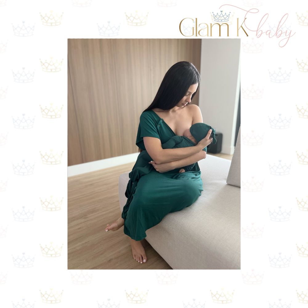 Samir-Mommy Labor & Delivery/Nursing Gown & Matching Knotted Gown