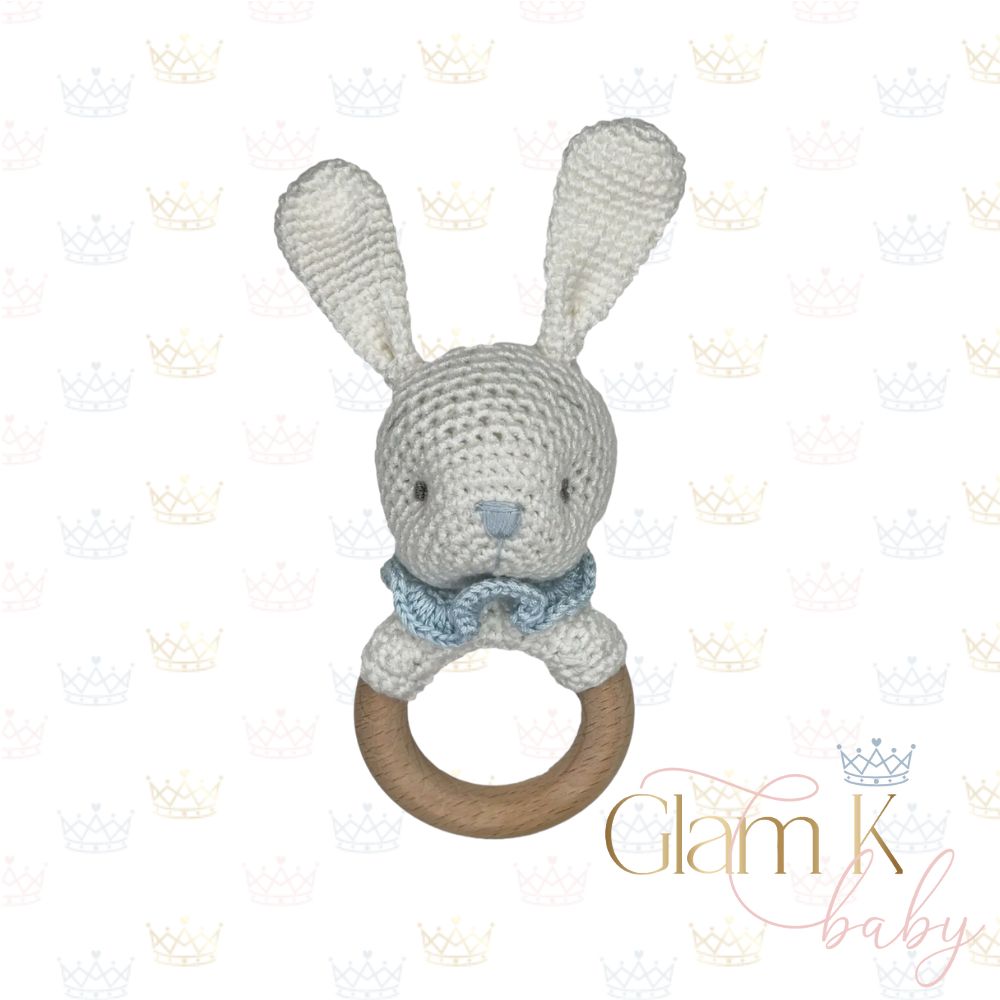 Bunny Bamboo Crochet Woodring Rattle