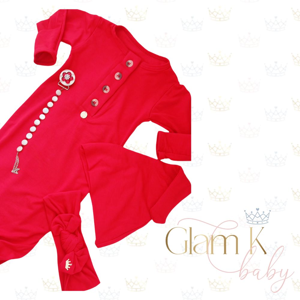 GG - Knotted Baby Gown 3 Piece Set