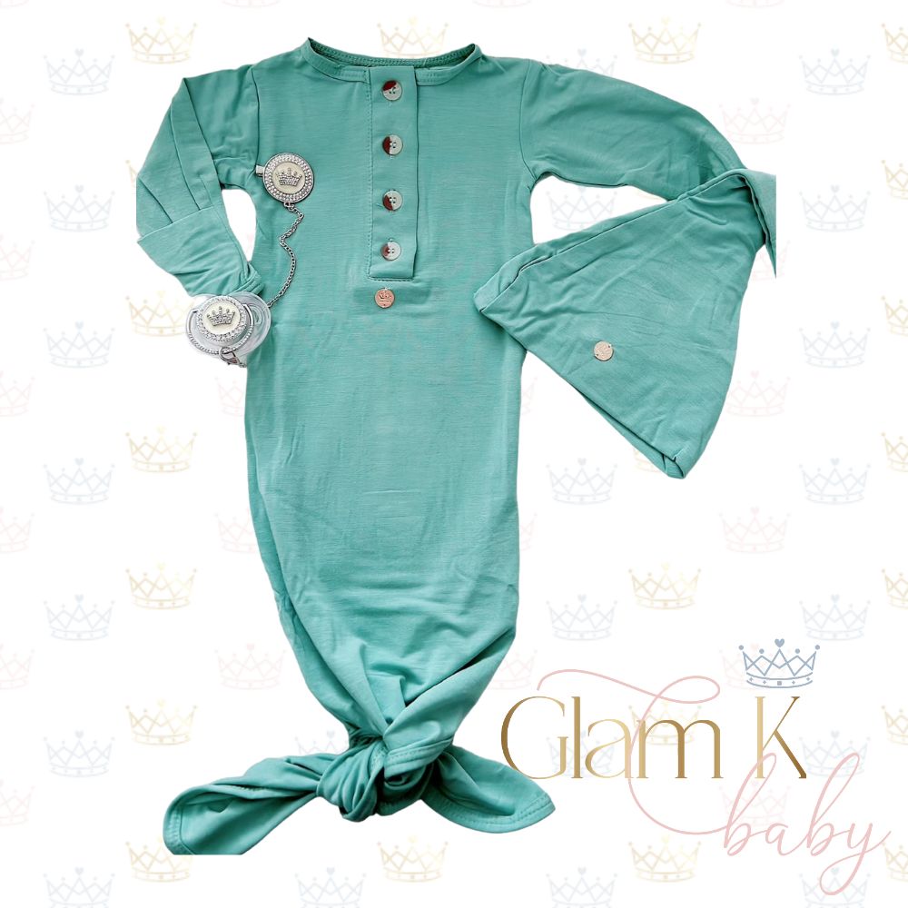 BB - Knotted Baby Gown 2 Piece Set