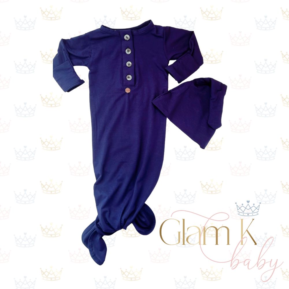 BB - Knotted Baby Gown 2 Piece Set