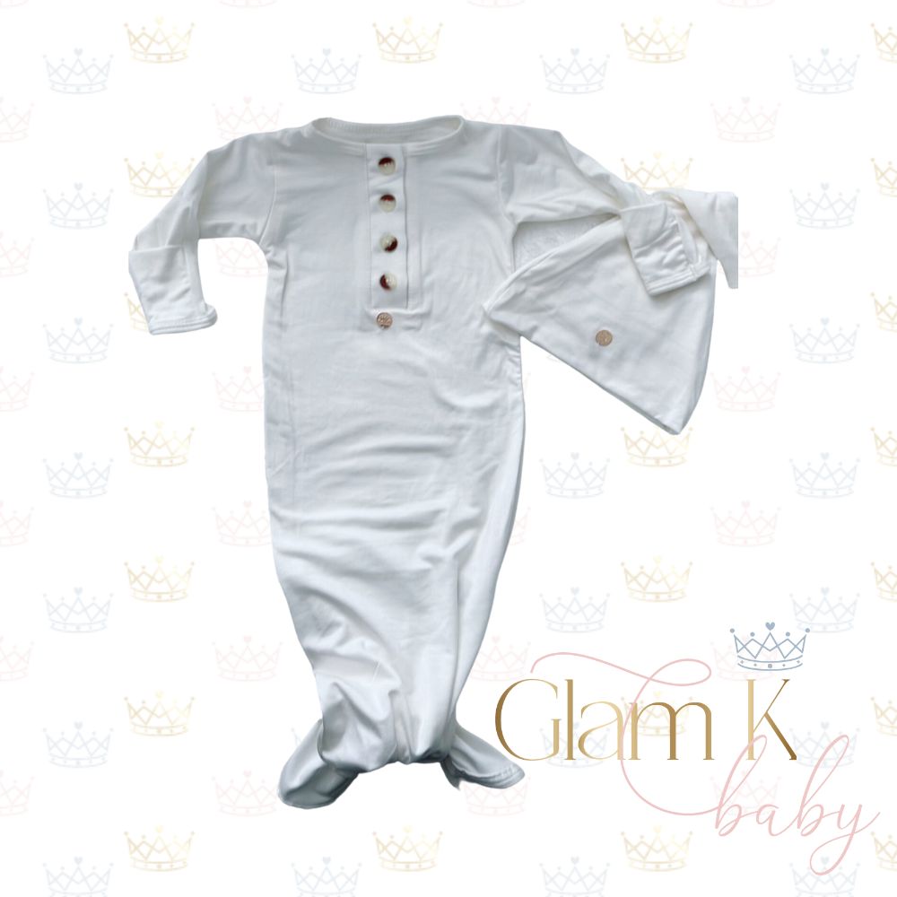 BB - Knotted Baby Gown 2 Piece Set