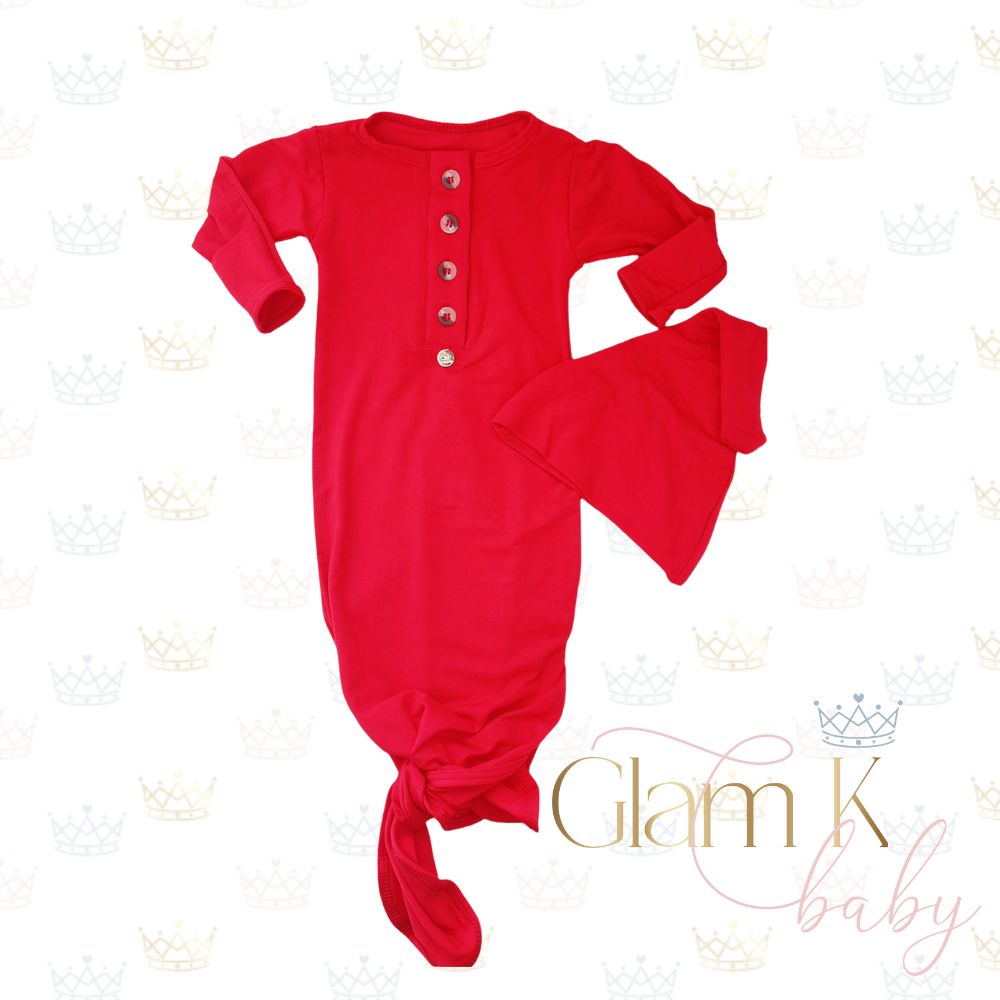 BB - Knotted Baby Gown 2 Piece Set