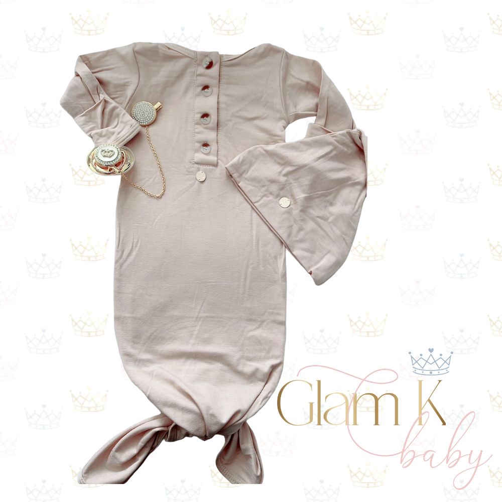 BB - Knotted Baby Gown 2 Piece Set