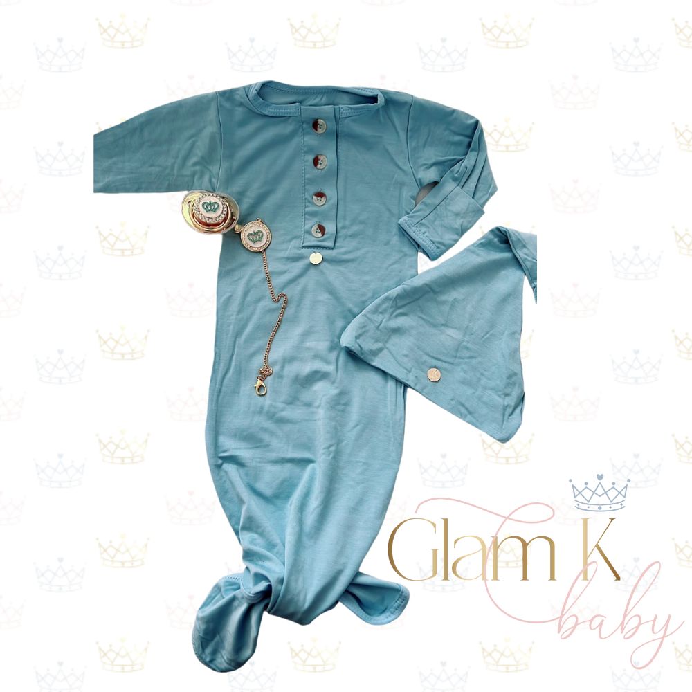 BB - Knotted Baby Gown 2 Piece Set