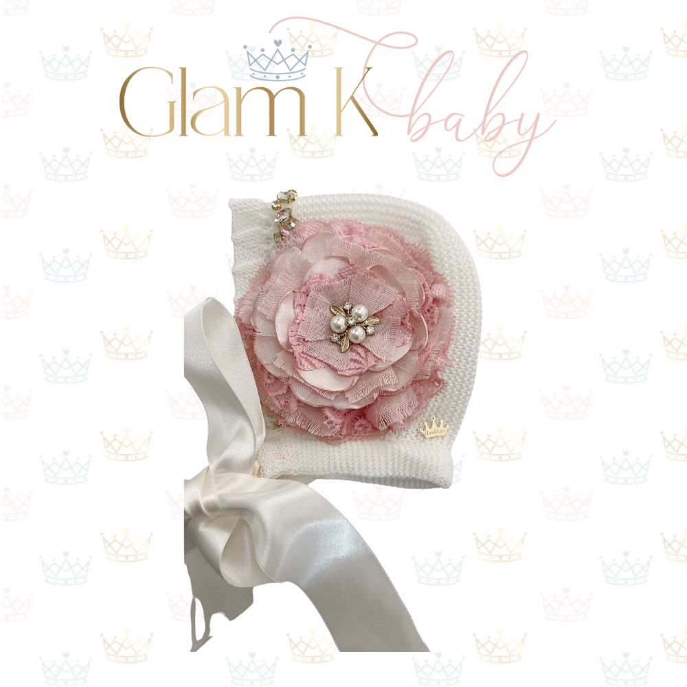 Pink Vintage Glam - Bonnet Hat