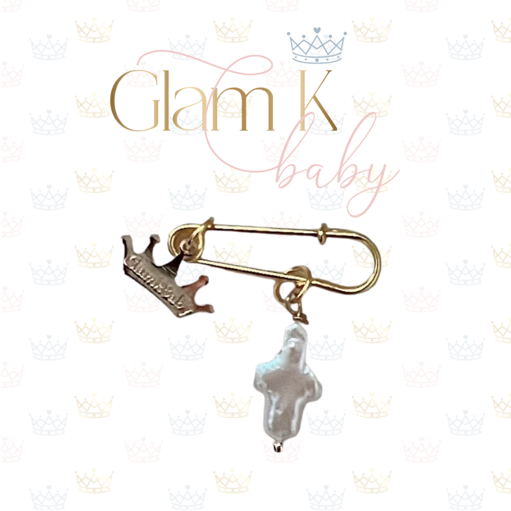 Pearl Cross - Pin Brooch