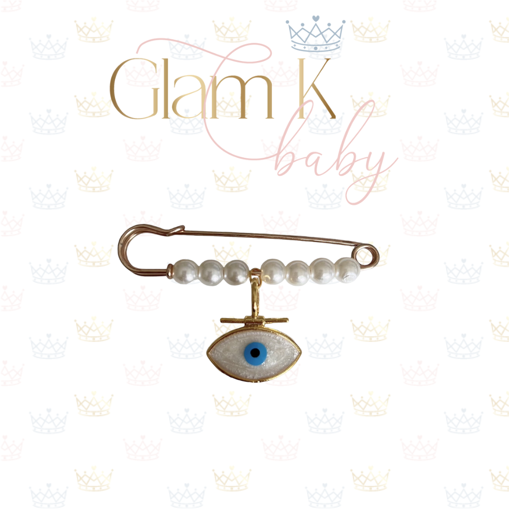 Pearl Evil Eye - Pin Brooch