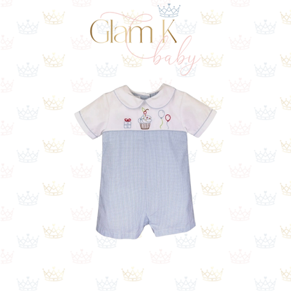 Birthday Boy Embroidered Romper