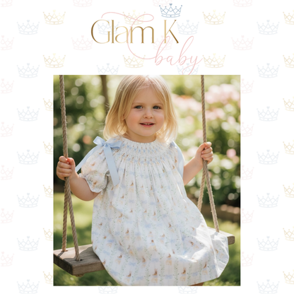 Smocked Peter Rabbit Bow Bubble