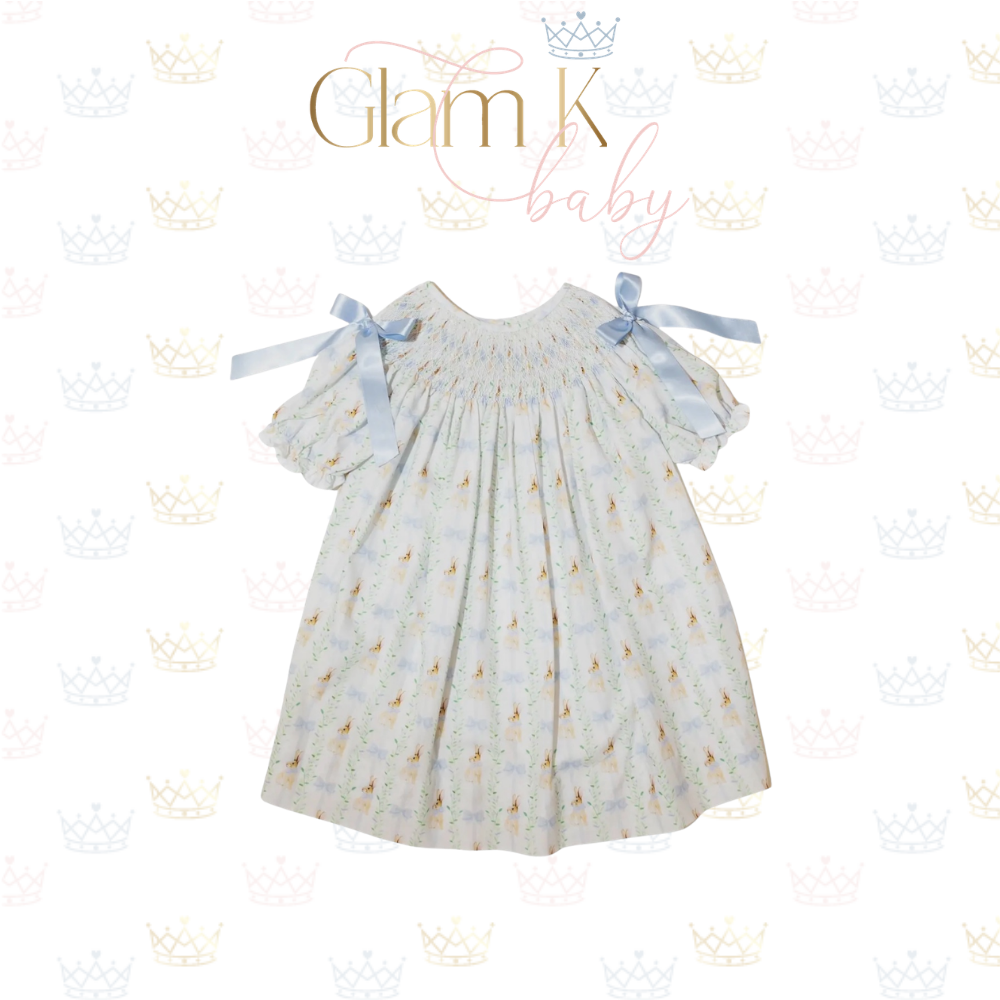 Smocked Peter Rabbit Bow Bubble