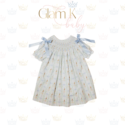 Smocked Peter Rabbit Bow Bubble