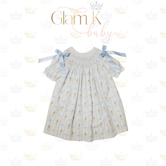 Smocked Peter Rabbit Bow Bubble