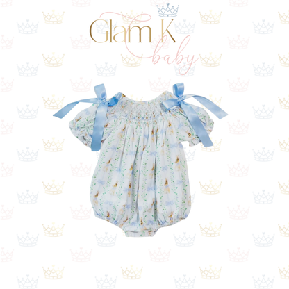Smocked Peter Rabbit Bow Bubble