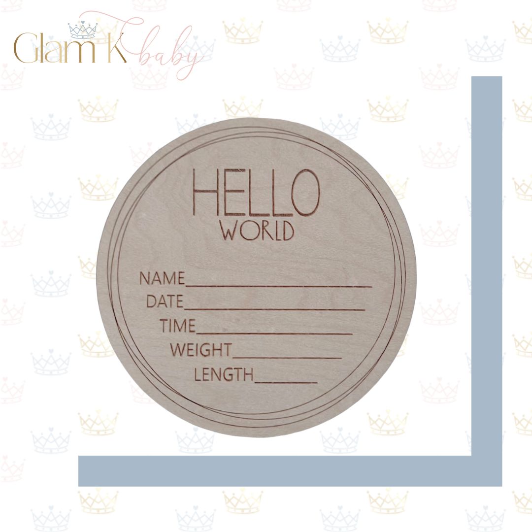 Birth Announcement Wood Stat Plaque