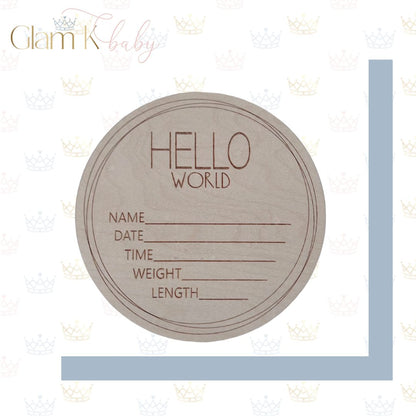 Birth Announcement Wood Stat Plaque
