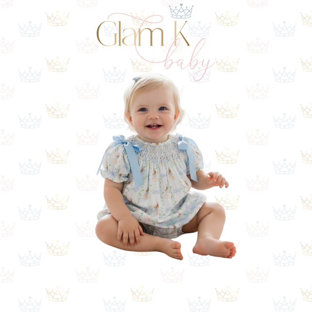 Smocked Peter Rabbit Bow Bubble
