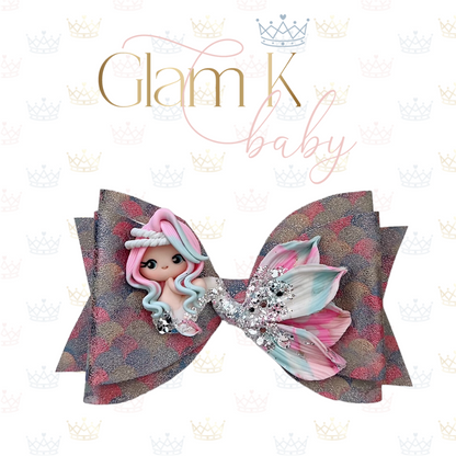 Multi-Colored Mermaid - Bow